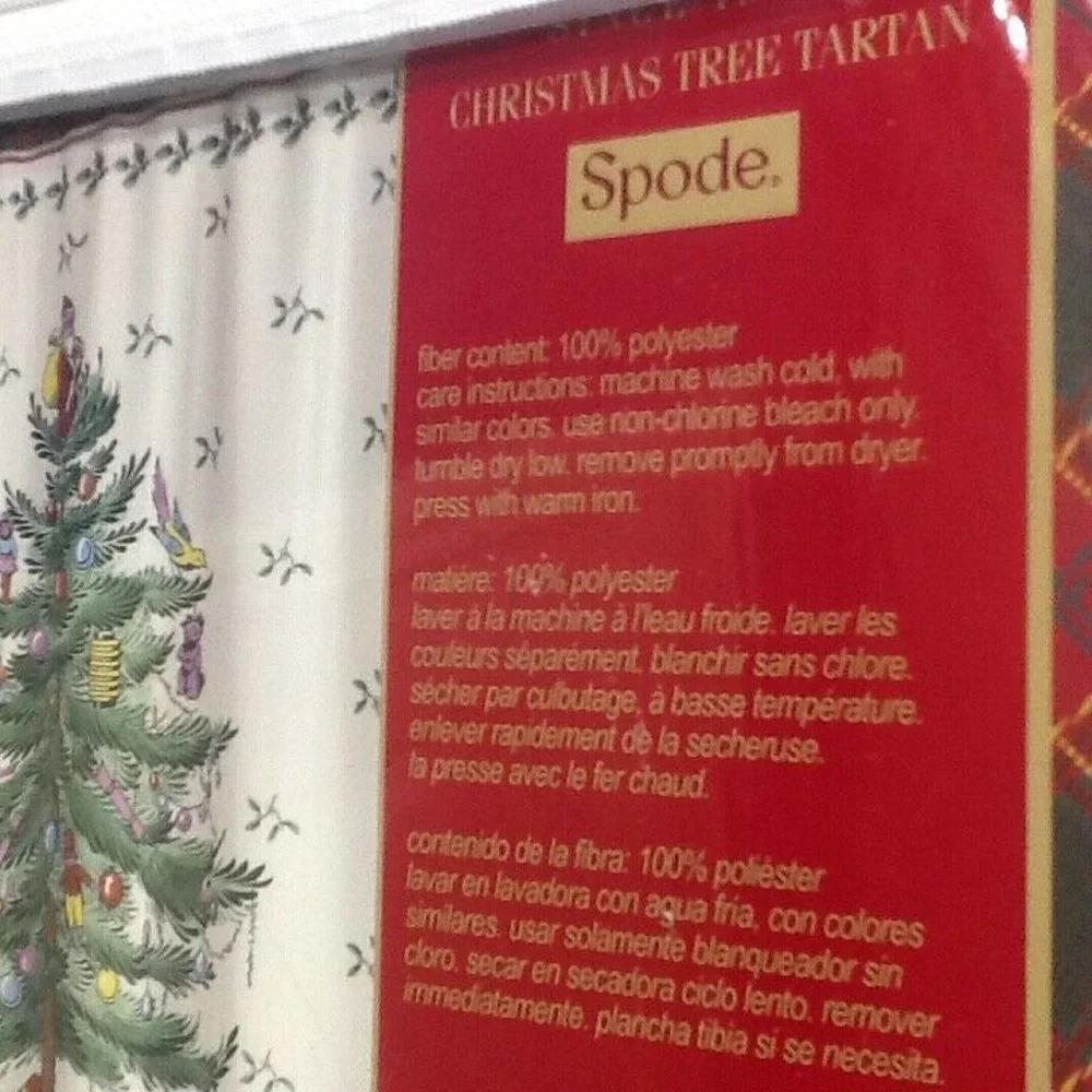 brand new Spode Whimsical Christmas Tree 72 inch x 72 inch Shower Curtain